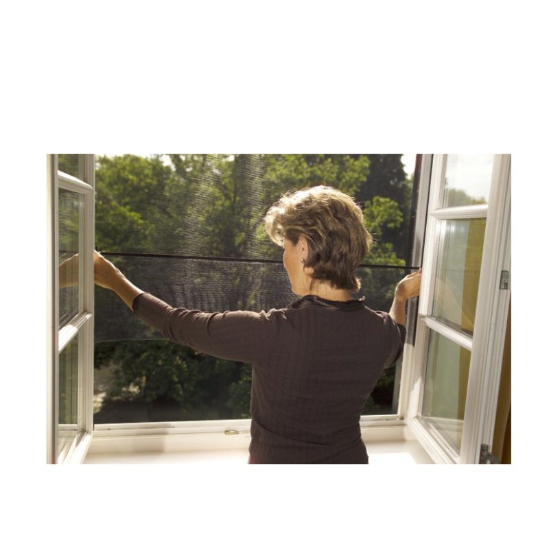 tesa insect mesh for window, hook-and-loop, anthracite